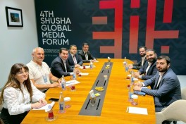 Hikmat Hajiyev holds meetings with Syrian, Kazakh and Uzbek representatives at 4th Shusha Global Media Forum