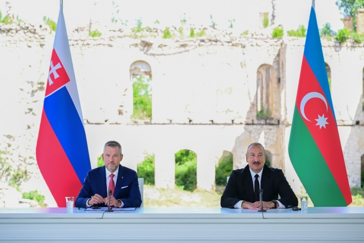 President of the Slovak Republic Peter Pellegrini, and President of Azerbaijan Ilham Aliyev
