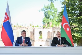 Presidents of Azerbaijan and Slovakia delivered press statements - VIDEO -PHOTO -UPDATED 