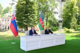 Presidents of Azerbaijan and Slovakia delivered press statements - VIDEO -PHOTO -UPDATED 
