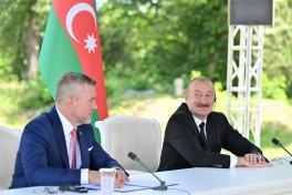 Presidents of Azerbaijan and Slovakia delivered press statements - VIDEO -PHOTO -UPDATED 