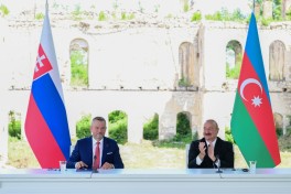 Presidents of Azerbaijan and Slovakia delivered press statements - VIDEO -PHOTO -UPDATED 