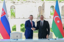 Presidents of Azerbaijan and Slovakia delivered press statements - VIDEO -PHOTO -UPDATED 