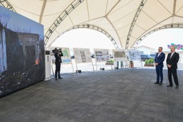 Azerbaijani and Slovak Presidents review reconstruction work in Aghdam's Bash Garvand village - PHOTO 