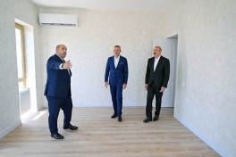 Azerbaijani and Slovak Presidents review reconstruction work in Aghdam's Bash Garvand village - PHOTO 