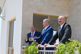 Azerbaijani and Slovak Presidents review reconstruction work in Aghdam's Bash Garvand village - PHOTO 