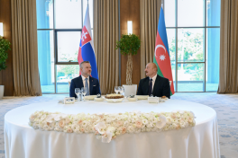 Official luncheon hosted in Khankendi on behalf of President Ilham Aliyev in honor of Slovak President