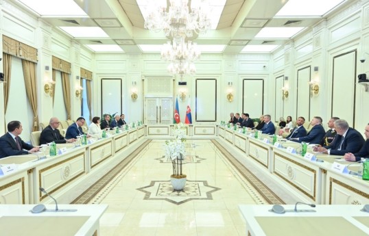 Speaker of Azerbaijan's Parliament meets with Slovak President