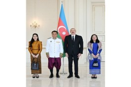 President Ilham Aliyev received credentials of incoming Cambodian ambassador