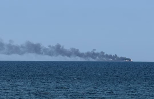 Romania says ship heading to Ukraine struck off its coast