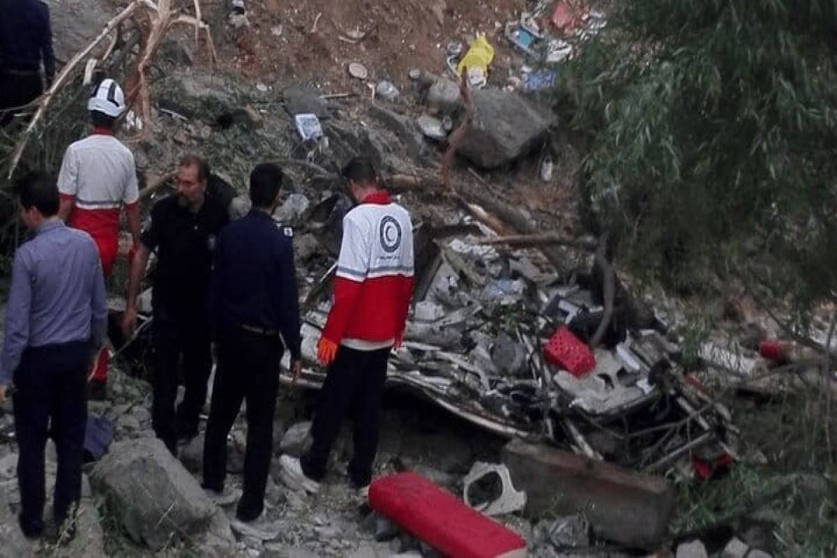 Five women killed after passenger minibus plunges into ravine in Kashmar