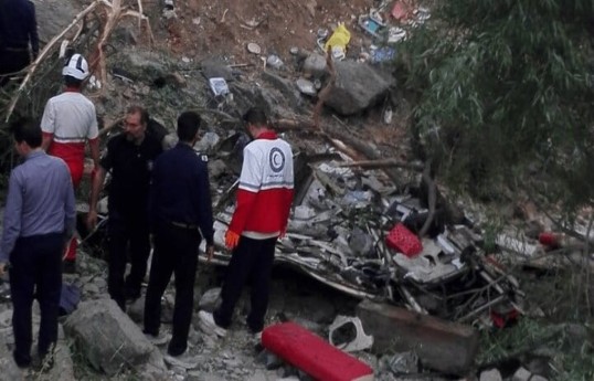 Five women killed after passenger minibus plunges into ravine in Kashmar