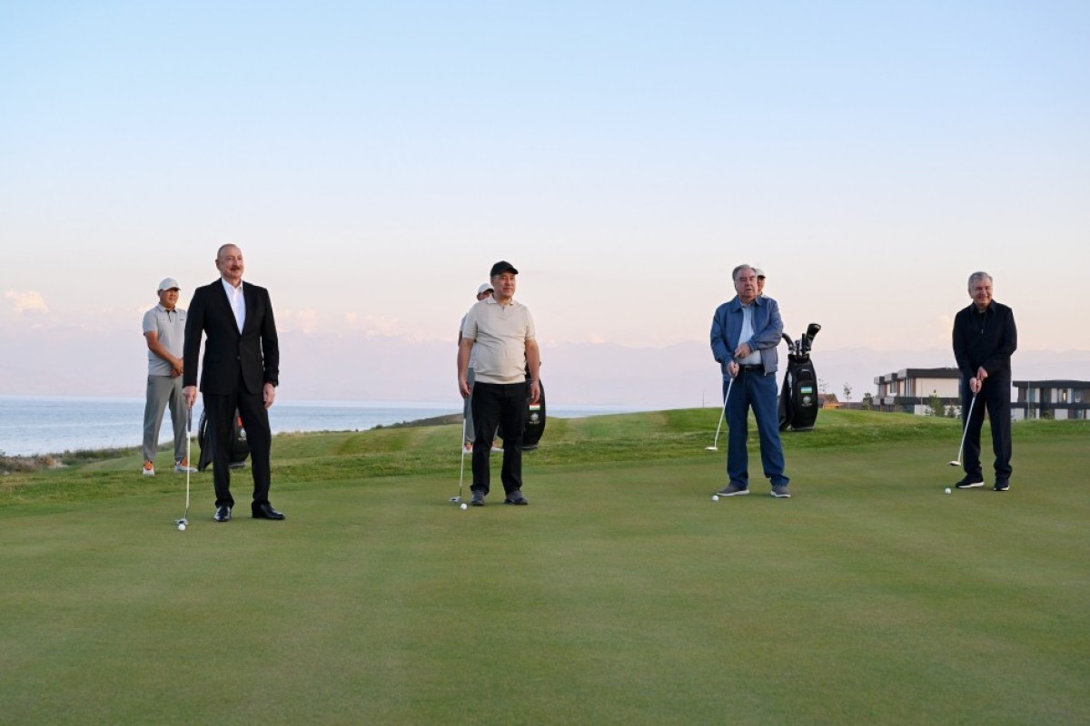 President Ilham Aliyev joins Kyrgyz, Uzbek and Tajik presidents at Golf Club opening in Cholpon-Ata