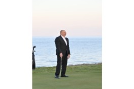 President Ilham Aliyev, alongside Presidents of Kyrgyzstan, Uzbekistan, and Tajikistan, attended inauguration of Golf Club in Cholpon-Ata