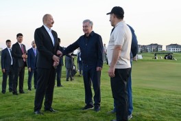President Ilham Aliyev, alongside Presidents of Kyrgyzstan, Uzbekistan, and Tajikistan, attended inauguration of Golf Club in Cholpon-Ata