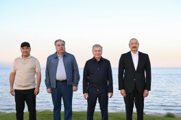 President Ilham Aliyev, alongside Presidents of Kyrgyzstan, Uzbekistan, and Tajikistan, attended inauguration of Golf Club in Cholpon-Ata