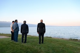 President Ilham Aliyev, alongside Presidents of Kyrgyzstan, Uzbekistan, and Tajikistan, attended inauguration of Golf Club in Cholpon-Ata