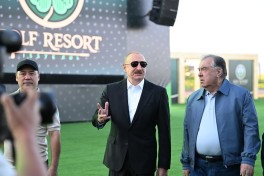President Ilham Aliyev, alongside Presidents of Kyrgyzstan, Uzbekistan, and Tajikistan, attended inauguration of Golf Club in Cholpon-Ata