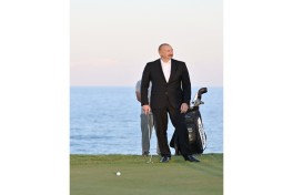 President Ilham Aliyev, alongside Presidents of Kyrgyzstan, Uzbekistan, and Tajikistan, attended inauguration of Golf Club in Cholpon-Ata