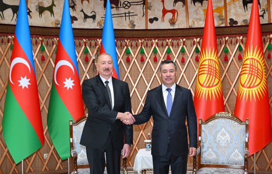 President of Azerbaijan Ilham Aliyev held one-on-one meeting with President of Kyrgyzstan in Cholpon-Ata