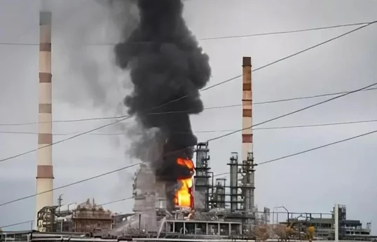 Ukrainian military strikes Russia's LUKOIL oil refinery in Volgograd