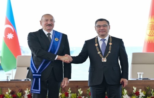 President of Azerbaijan Ilham Aliyev, President of Kyrgyzstan Sadyr Japarov
