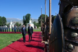 Official welcome ceremony was held for President Ilham Aliyev in Cholpon-Ata