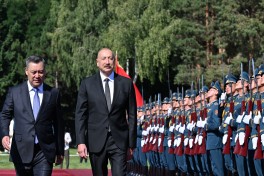 Official welcome ceremony was held for President Ilham Aliyev in Cholpon-Ata