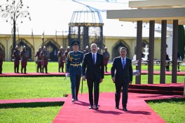 Official welcome ceremony was held for President Ilham Aliyev in Cholpon-Ata