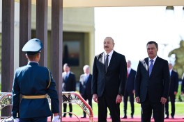 Official welcome ceremony was held for President Ilham Aliyev in Cholpon-Ata
