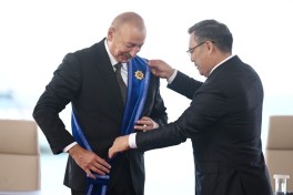 Kyrgyz President awards President Ilham Aliyev the Order of Manas, country's highest state honor - PHOTO 