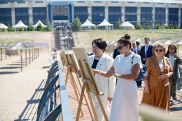 First Lady Mehriban Aliyeva visited “Altyn Balalyk” Health and Rehabilitation Center in Cholpon-Ata - PHOTO 