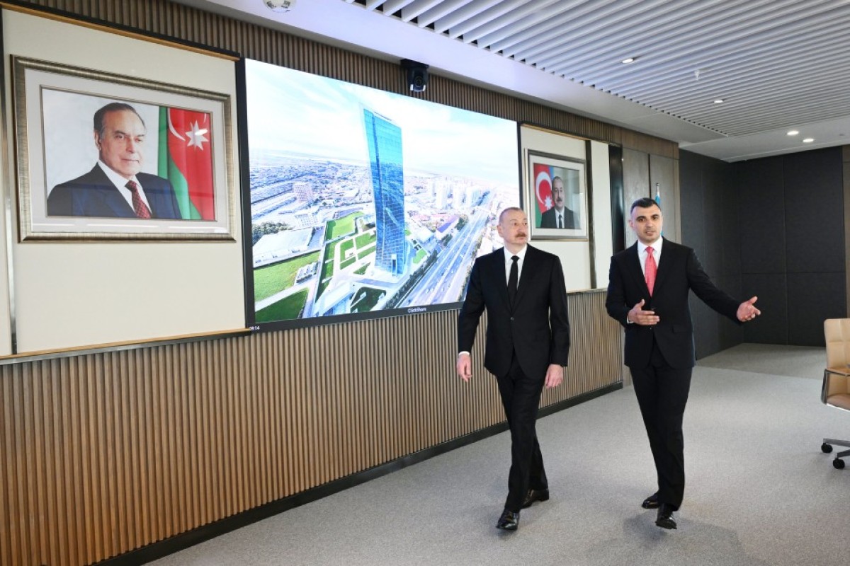 President Ilham Aliyev attends opening of Central Bank’s new administrative building - <span class="red_color">PHOTO