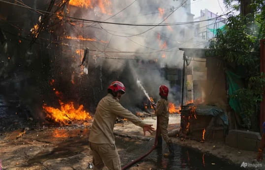 Fire in Delhi hotel kills at least 21, police say