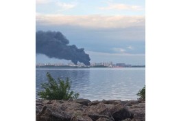 Fire breaks out at St. Petersburg oil terminal amid reported drone attack - PHOTO  - VIDEO 