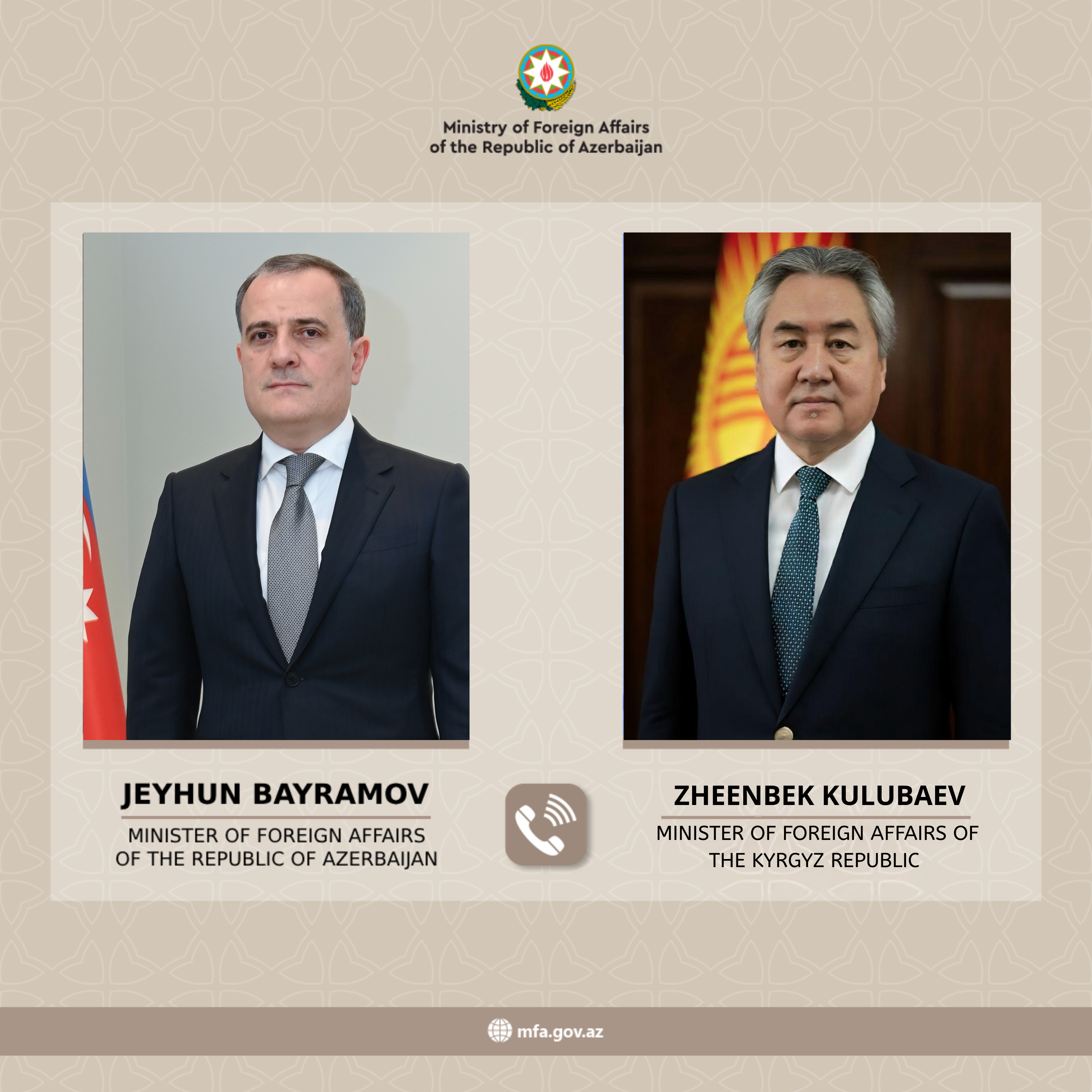 Jeyhun Bayramov congratulates Kyrgyzstan on election as non-permanent UNSC member
