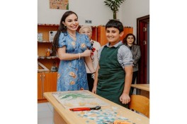 Leyla Aliyeva and Arzu Aliyeva visit Integrated Boarding School No. 11