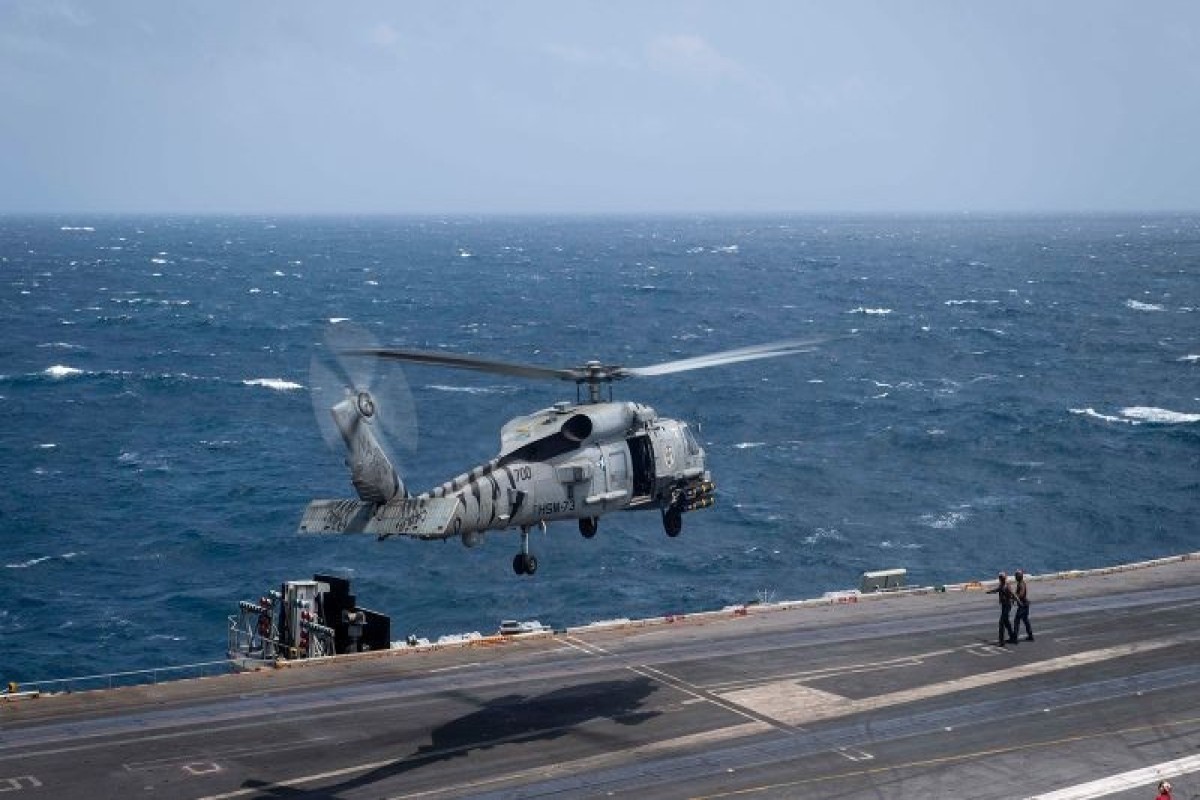 US crew rescued after helicopter goes down near St