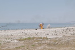 Naval Forces’ live fire tactical exercise is underway in the Caspian Sea