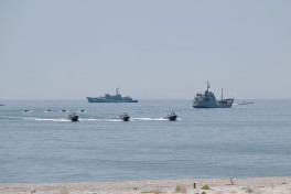 Naval Forces’ live fire tactical exercise is underway in the Caspian Sea