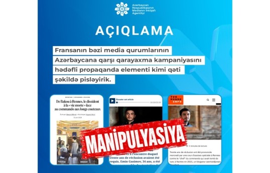 MEDIA: We strongly condemn the smear campaign against Azerbaijan conducted by certain French media outlets