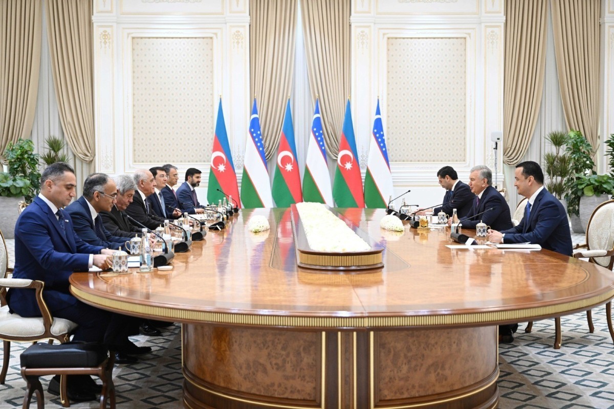 PM Asadov meets Uzbek President Shavkat Mirziyoyev in Tashkent