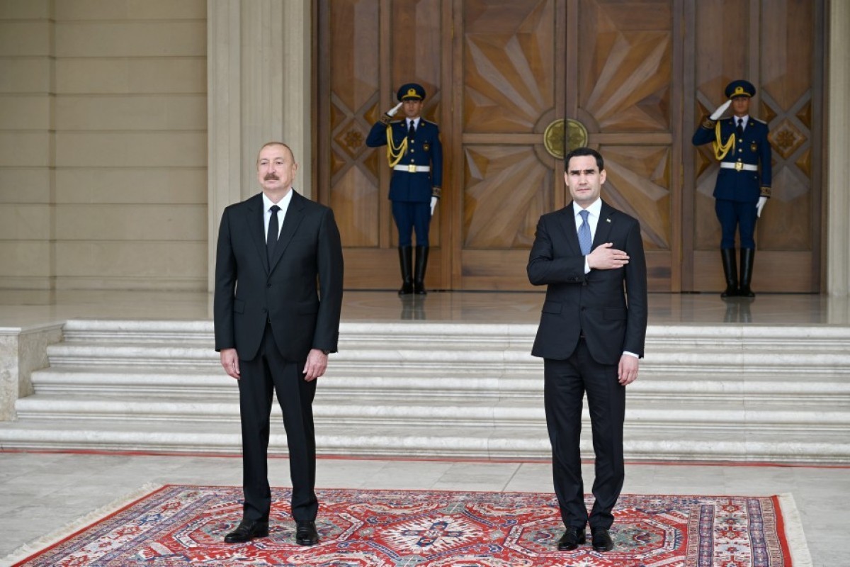 Official welcome ceremony held in Baku for President of Turkmenistan Serdar Berdimuhamedov