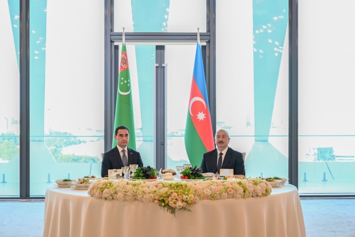 State banquet hosted on behalf of President Ilham Aliyev in honor of President of Turkmenistan-PHOTO 