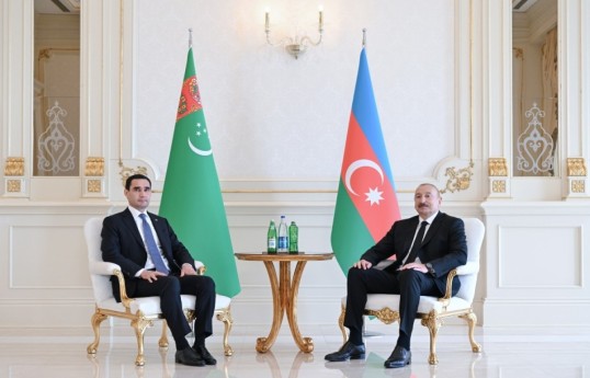 President of Turkmenistan Serdar Berdimuhamedov and President of the Republic of Azerbaijan Ilham Aliyev
