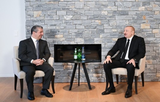 Masrour Barzani, Prime Minister of the Kurdistan Region of Iraq, Ilham Aliyev, President of the Republic of Azerbaijan