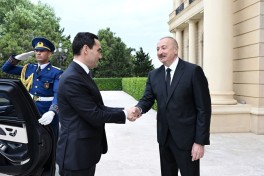 Official welcome ceremony held in Baku for President of Turkmenistan Serdar Berdimuhamedov
