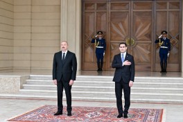 Official welcome ceremony held in Baku for President of Turkmenistan Serdar Berdimuhamedov