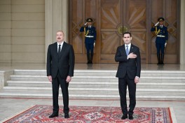 Official welcome ceremony held in Baku for President of Turkmenistan Serdar Berdimuhamedov