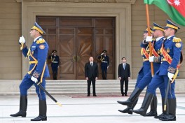 Official welcome ceremony held in Baku for President of Turkmenistan Serdar Berdimuhamedov